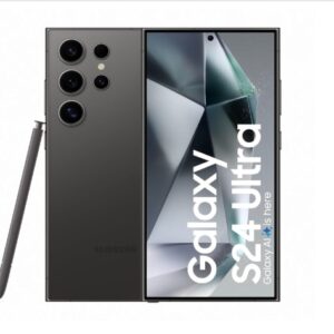 Samsung Galaxy S24 Ultra 5G AI Smartphone with Galaxy AI (Titanium Black, 12GB, 256GB Storage), Snapdragon 8 Gen 3, 200 MP Camera with ProVisual Engine and 5000mAh Battery